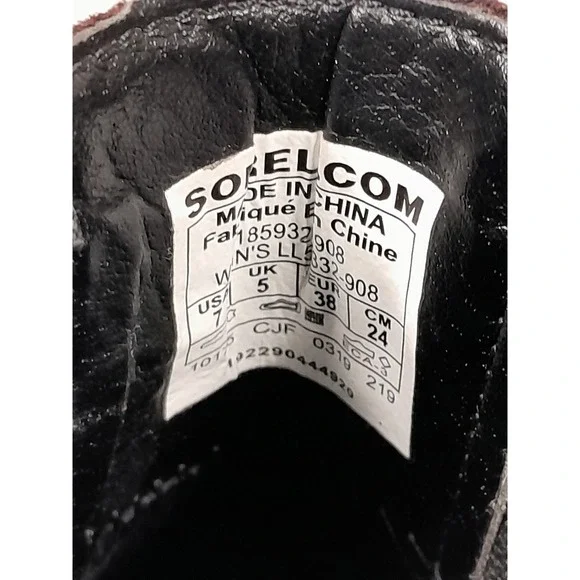 Sorel Brown Ankle Boots with Black Heel - Picture 6 of 13